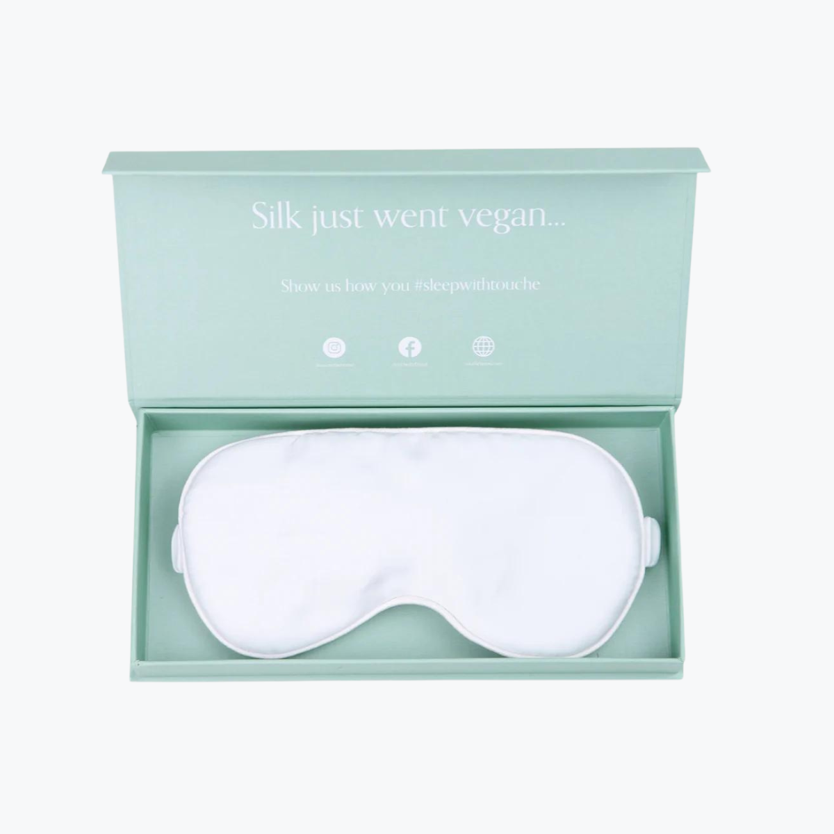 Vegan Silk Eye Mask - White